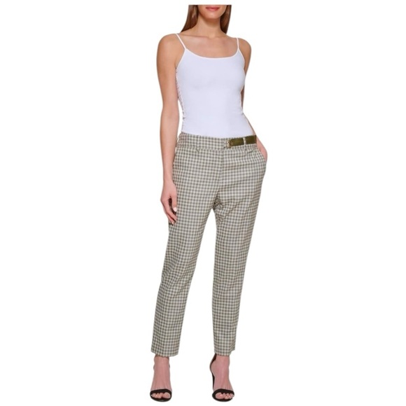 DKNY Women's Grosgrain Straight Leg Everyday Pants - Picture 1 of 14